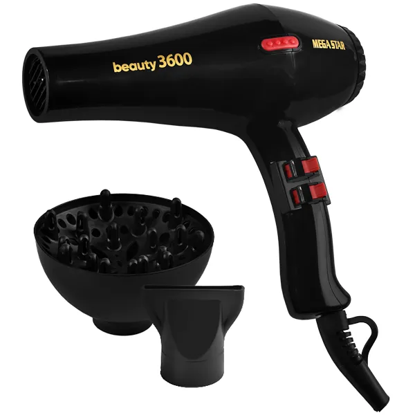SECADOR MEGASTAR SC226 3600WATTS C/DIFUSOR 220V/50/60HZ PRETO