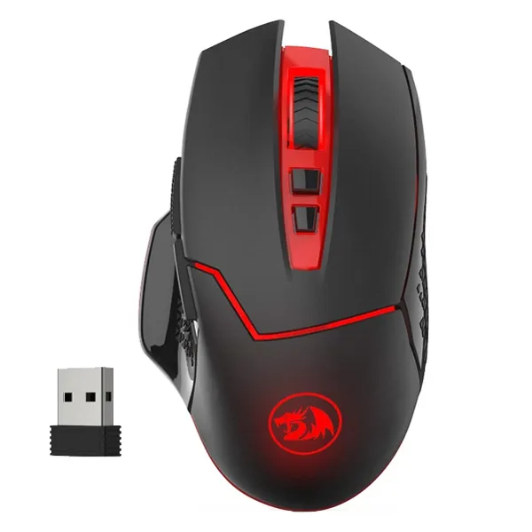 MOUSE REDRAGON M690 MIRAGE WIRELESS GAMING USB OPTICO PRETO