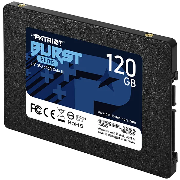 SSD de 120GB Patriot Burst Elite PBE120GS25SSDR 560 MB/s de Lectura - Negra
