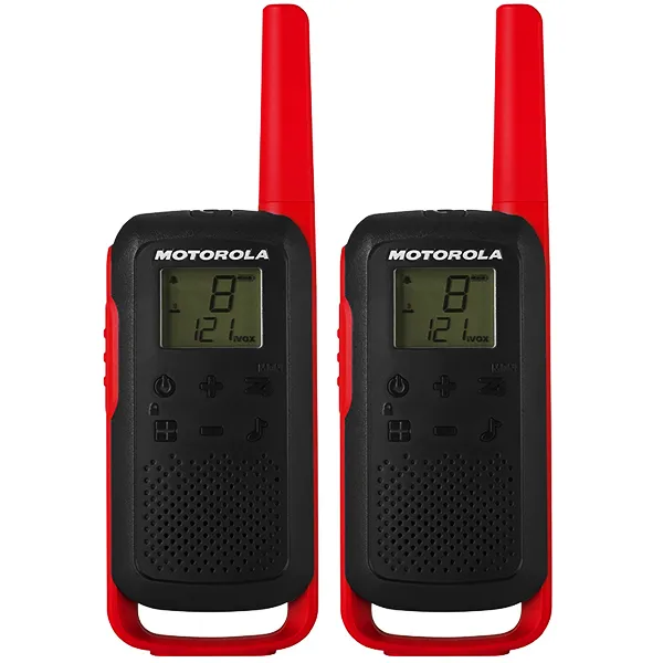 WALKIE TALKIE MOTOROLA T210 (210PY) 20MILHAS C/2 2V PRETO/VERMELHO SG