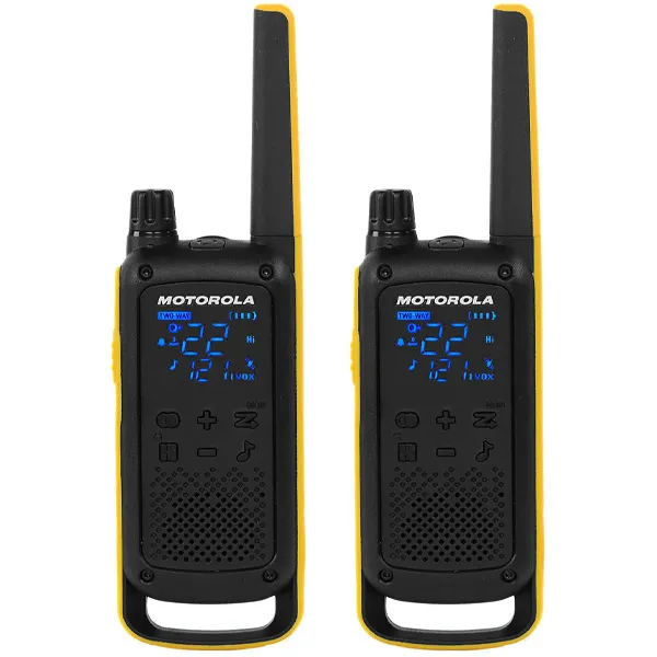 WALKIE TALKIE MOTOROLA T470 35MILHAS C/2 2V PRETO/AMARELO SG