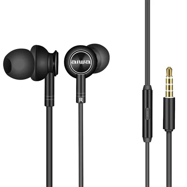 FONE AIWA AWF1B C/MICROFONE PEQUENO PRETO