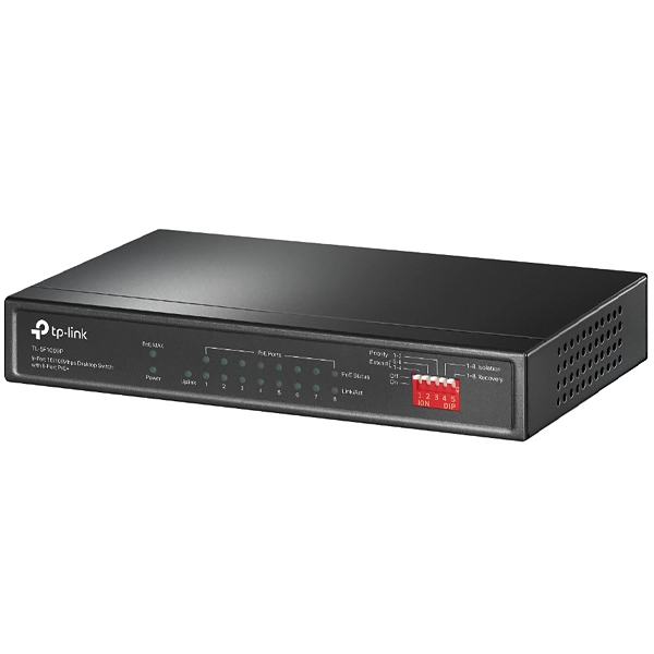 SWITCH TP-LINK TL-SF1009P 9PORTAS 10/100MBPS ANATEL PRETO