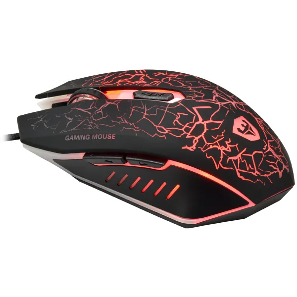 Mouse Gaming Satellite King Fight A-GM03 USB até 4.800 DPI com Backlight RGB - Preto