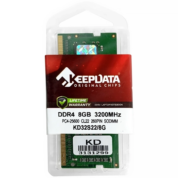 Memoria RAM para Notebook 8GB Keepdata KD32S22/8G DDR4 de 3200MHz
