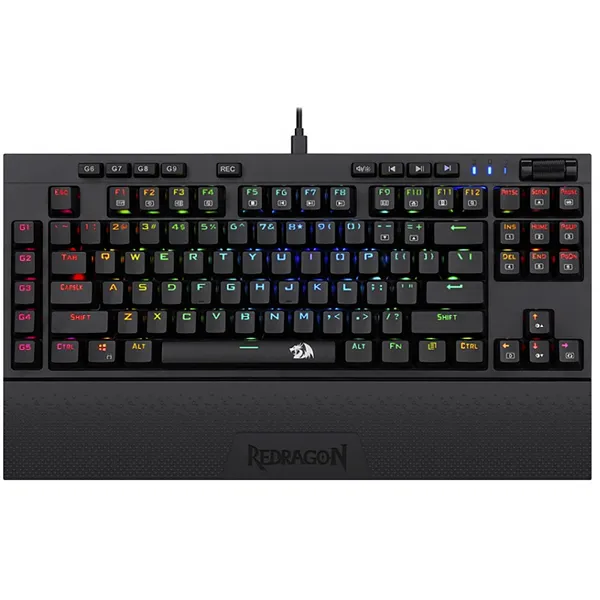 Teclado Gaming Mecánico Inglés Redragon BROADSWORD K588RGB USB con Iluminación RGB Chroma - Negro