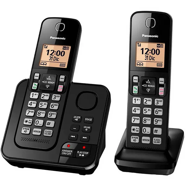 TELEFONE PANASONIC KX-TGC362LAB S/FIO C/BINA C/2 2V PRETO SG