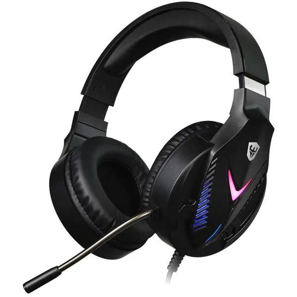 FONE SATELLITE GH-332 RGB USB C/MICROFONE ARCO PRETO