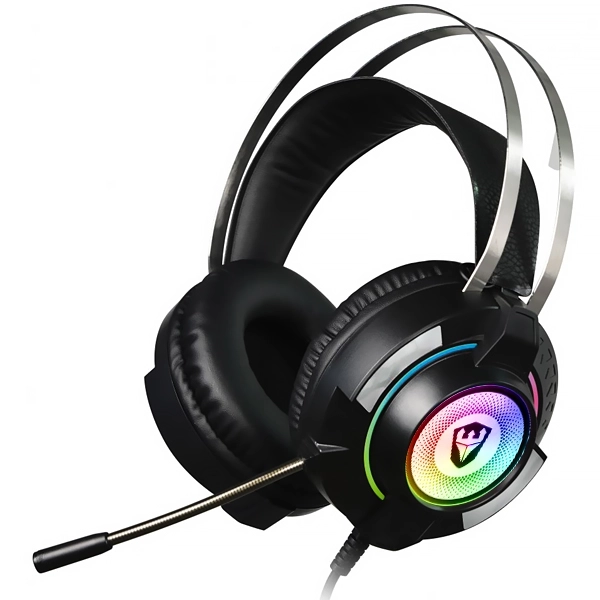 FONE SATELLITE GH-550 RGB USB C/MICROFONE ARCO PRETO