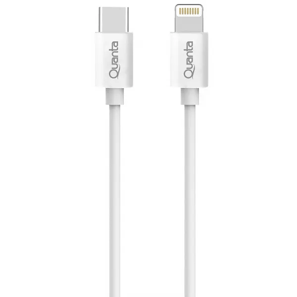 CABO  USB-C LIGHTNING QUANTA QTCTL70 1.2METROS BRANCO