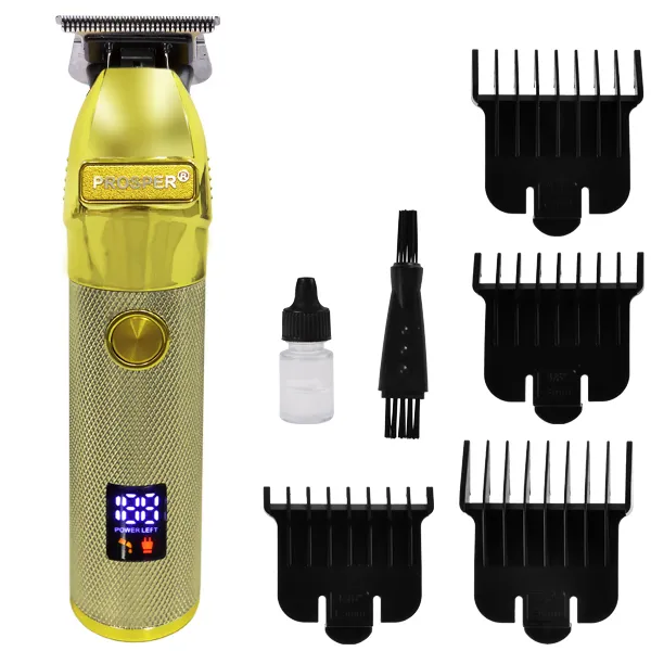 MAQUINA  PROSPER P2128 HAIR CLIPPER RECARREGAVEL DOURADO