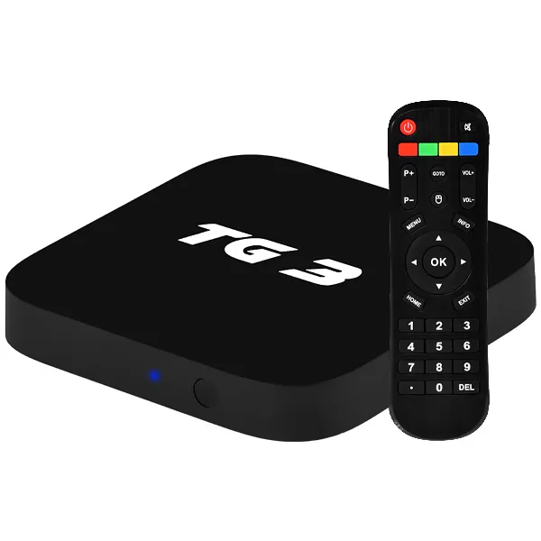 Receptor FTA Tigre TG 3 4K Ultra HD con Wi-Fi de 16GB eMMC/2GB RAM - Negro