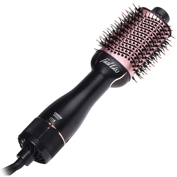ESCOVA CABELO *FAST LISS ES-300 2EM1 1300WATTS 2V PRETO/ROSA