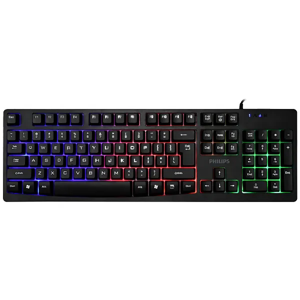 TECLADO PHILIPS SPK6214 WIRED USB INGLES PRETO