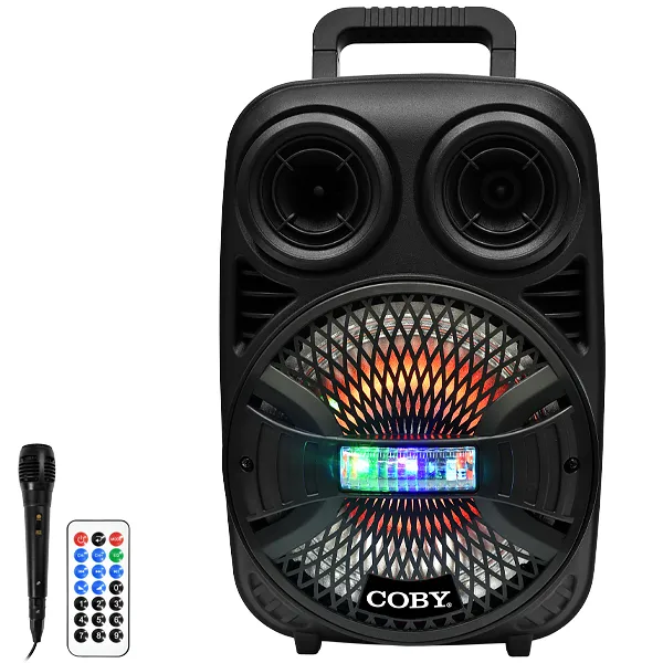 CAIXA KARAOK COBY CY3360-863D USB BLUETOOTH 1MICROFONE 2000WATTS PRETO
