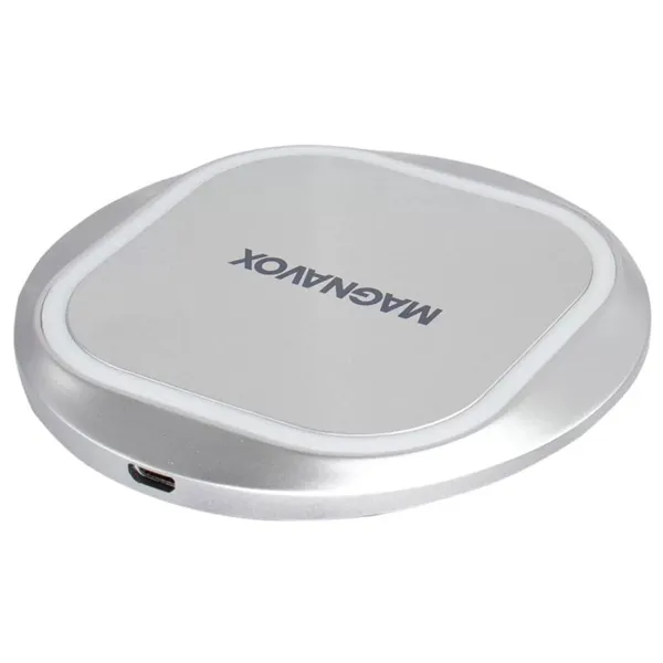 CARREGADOR WIRELESS MAGNAVOX MAC6719 SMARTPHONE 10WATTS 1SAIDA BRA/SIL