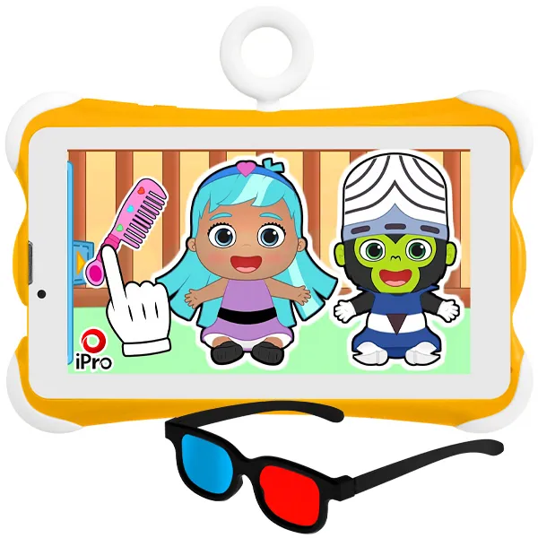 Tablet IPRO Speed-6 Kids 4G/Wi-Fi 32GB/2GB RAM de 7" 2MP/2MP - Amarelo/Branco