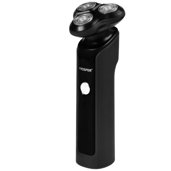 BARBEADOR PROSPER P-4409 SHAVER 3CABECAS RECARREGAVEL 2V CINZA/PRETO