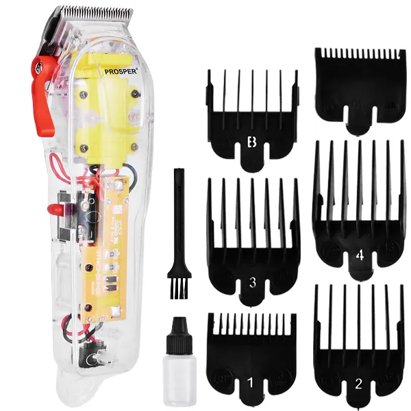 MAQUINA  PROSPER P1905 HAIR CLIPPER RECARREGAVEL 2V TRANSPARENTE
