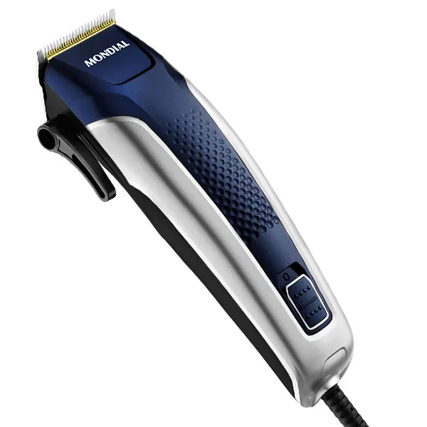 Máquina de Cortar Cabello Mondial Titanium Power CR-09M 10 watts 220V ~ 50/60 Hz - Plata/Azul