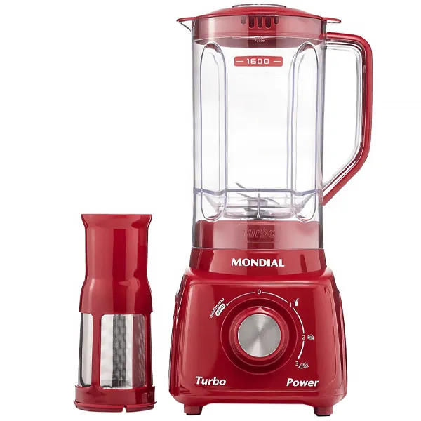 LIQUIDIFICADOR MONDIAL L-99-FR TURBO 2.2LITROS 220V/50/60HZ VERMELHO