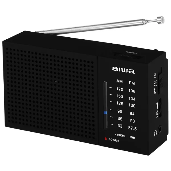 RADIO PORTATIL AIWA AW FML2 FM-AM ANALOGICO PILHA PRETO
