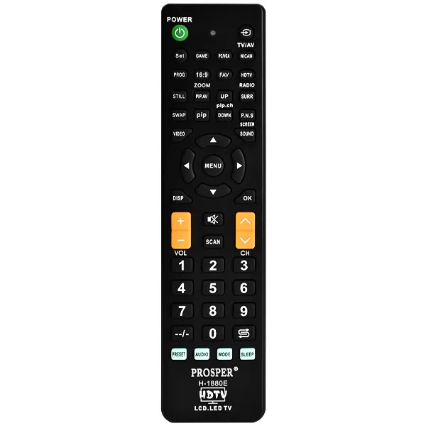 CONTROLE PROSPER P/TV H-1880E UNIVERSAL PRETO
