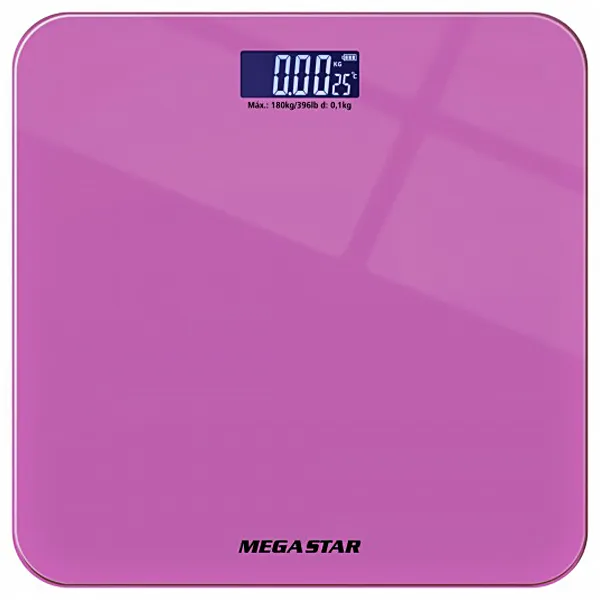Balanza Digital para Peso Corporal MegaStar CR3350 hasta 180 kg - Rosa
