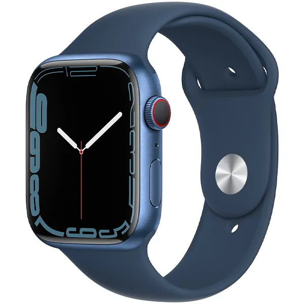 Apple Watch Series 7 45 mm A2478 MKJT3BE/A GPS + Celular - Blue Aluminum/Abyss Blue