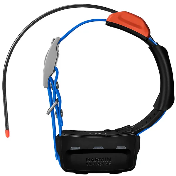Coleira com GPS Garmin T 5X Dog Device 010-02755-70 24 cm com Iluminação LED - Preta/Azul