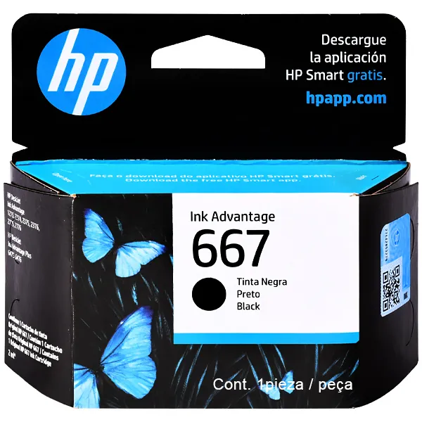 TINTA P/IMPRESSORA HP 3YM79AL (667) PRETO