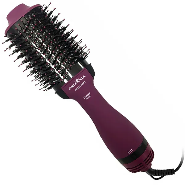 ESCOVA CABELO BRITANIA BES22 SOFT 3EM1 1300WATTS 2V ROXO/PRETO