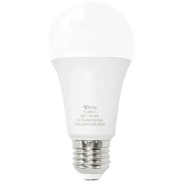 Lámpara LED 4life Chroma+ E27 de 11 watts con 1.050 Lúmenes Bivolt - Blanca