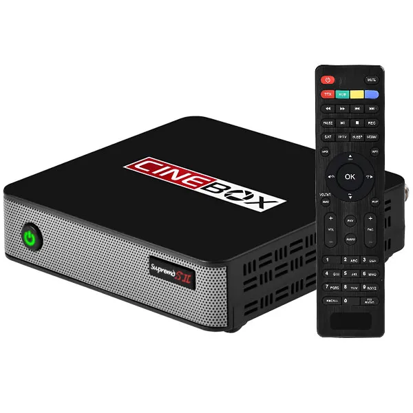 RECEPTOR FTA CINEBOX SUPREMO S II WIFI EMBUTIDO PRETO/CINZA