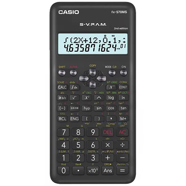 CALCULADORA CASIO FX-570MS 2ND EDITION ESPANHOL PRETO SG
