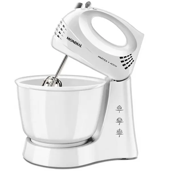 Batidora Mondial Pratica B-44-W 3 Velocidades + Turbo 400 watts 220V ~ 50/60 Hz - Blanca