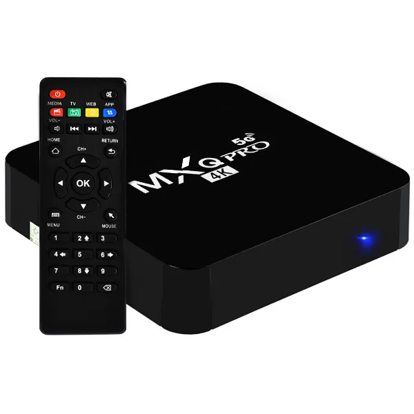 TV Box MXQ PRO 5G 4K Ultra HD com Wi-Fi 64GB + 16GB de RAM Bivolt - Preto