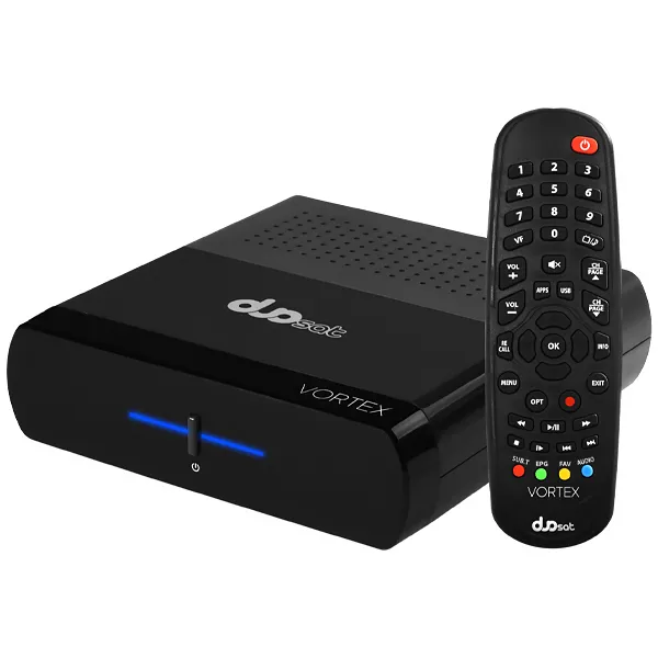 RECEPTOR FTA DUOSAT VORTEX WIFI EMBUTIDO CINZA/PRETO