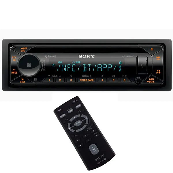Toca CD Automotivo Sony MEX-N5300BT 4 de 55 watts com Bluetooth e USB - Preto
