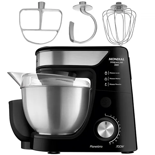 Batidora Mondial Premium Inox BP-02P-B-TI 12 Velocidades 700 watts 220V ~ 50/60 Hz - Negra