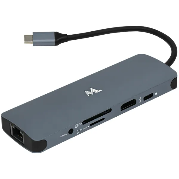 HUB MTEK DS-91TC USB-C 3.0 HDMI 9EM1 CINZA