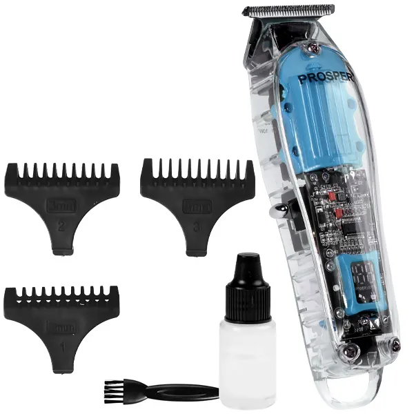 Máquina de Cortar Cabello Prosper P-2129 10 watts Recargable Bivolt - Transparente/Azul