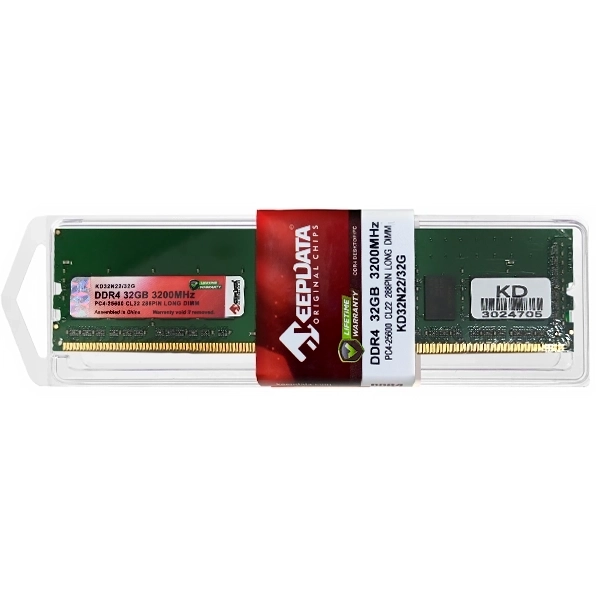 Memoria RAM para PC 32GB Keepdata KD32N22/32G DDR4 de 3200MHz - Verde