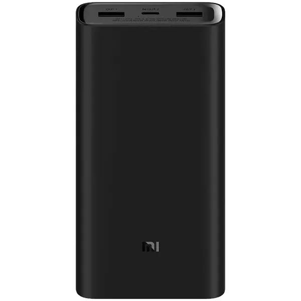 Carregador Portátil Xiaomi Mi 50W Power Bank 20000 PB2050SZM 20.000 mAh 2 Saídas USB e USB-C - Preto