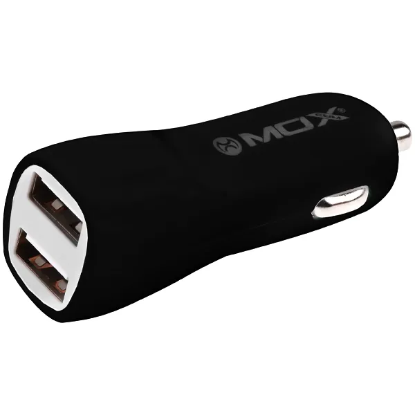 CARREGADOR USB P/ CARRO MOX MO-CC310 2SAIDA PRETO