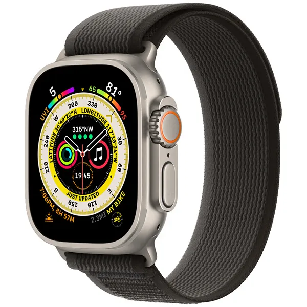 RELOGIO APPLE ULTRA 49MM CEL S/M MQF43LL/A TRAIL TITANIUM BLACK/GRAY