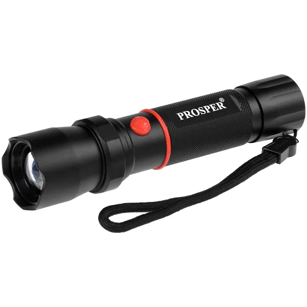 LANTERNA PROSPER P-1004 7500WATTS LED PILHA PRETO