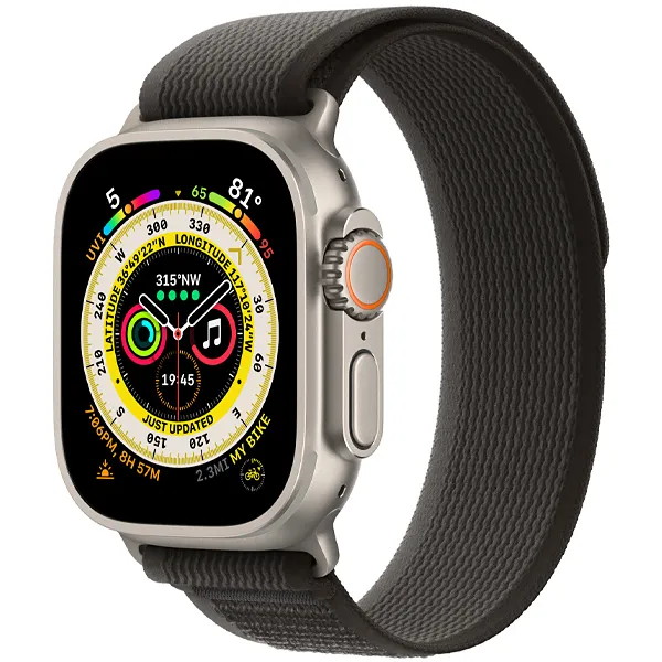 RELOGIO APPLE ULTRA 49MM CEL M/L MQF53LL/A TRAIL TITANIUM BLACK/GRAY