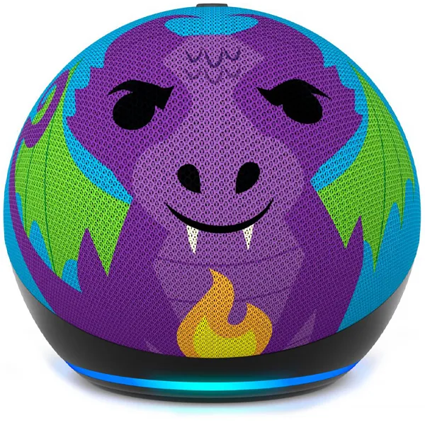 Smart Speaker Amazon Echo Dot Kids 5th Generation C2N8L4 com Wi-Fi e Bluetooth - Dragão