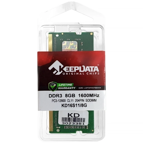 Memoria RAM para Notebook 8GB Keepdata KD16S11/8G DDR3 de 1600MHz
